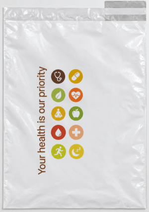 7.5 x 12 + 2 WHITE POLY MAILER - DIGITAL SPLASH